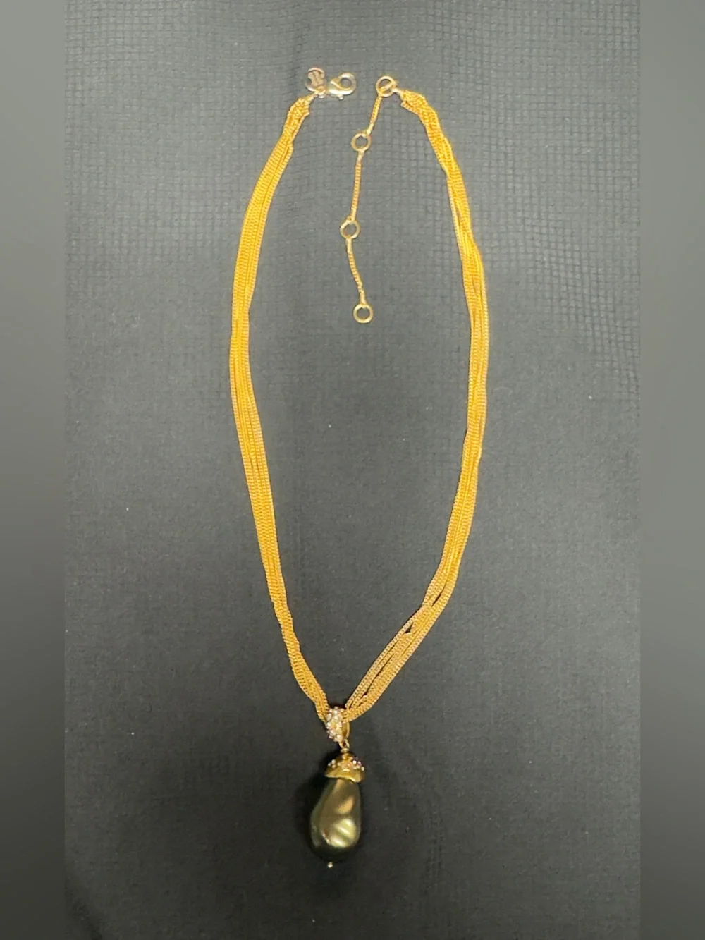 Vintage Statement Pendant Necklace from designer Alexis Bittar. With pouch.